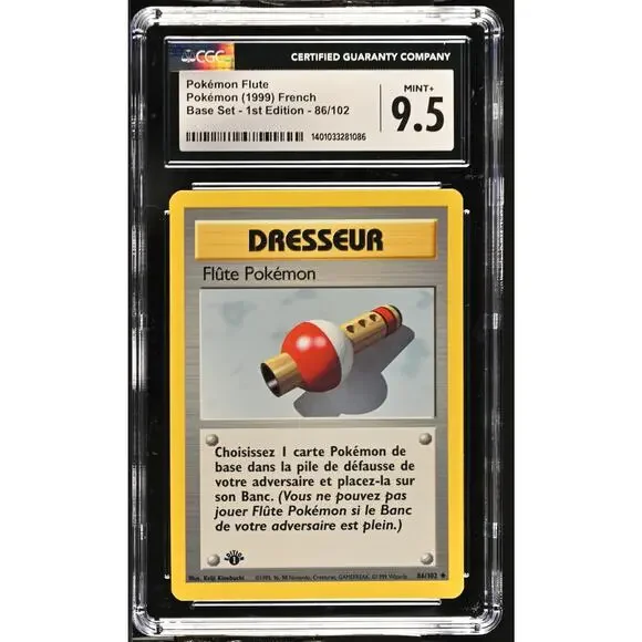Pokemon | Other | Cgc 95 Mint Pokmon Flute Flte Pokmon St 8612 French Base  Psabgs | Poshmark